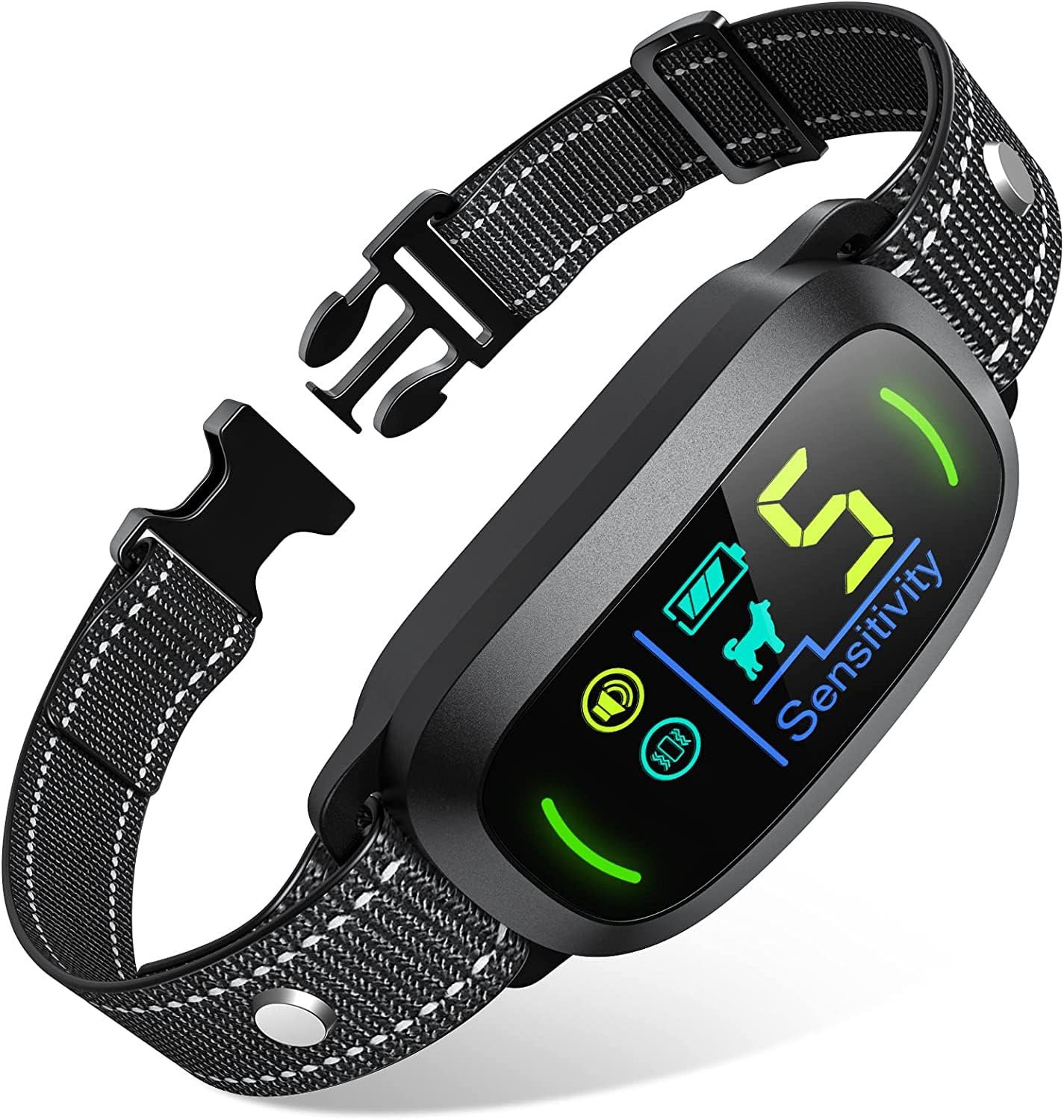 Dog Bark Collar, Rechargeable Smart Collar, Anti Barking Training Collar with 5 Adjustable Sensitivity Beep Vibration, Bark Collar for Large Medium Small Dogs