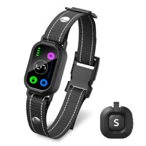 Dog Bark Collar with Remote Control,Smart 2-in-1 Automatic & Manual Anti Barking Dog Training Collar with Beep,Vibration,Static Modes for Large Medium Small Dogs,5 Adjustable Sensitivity